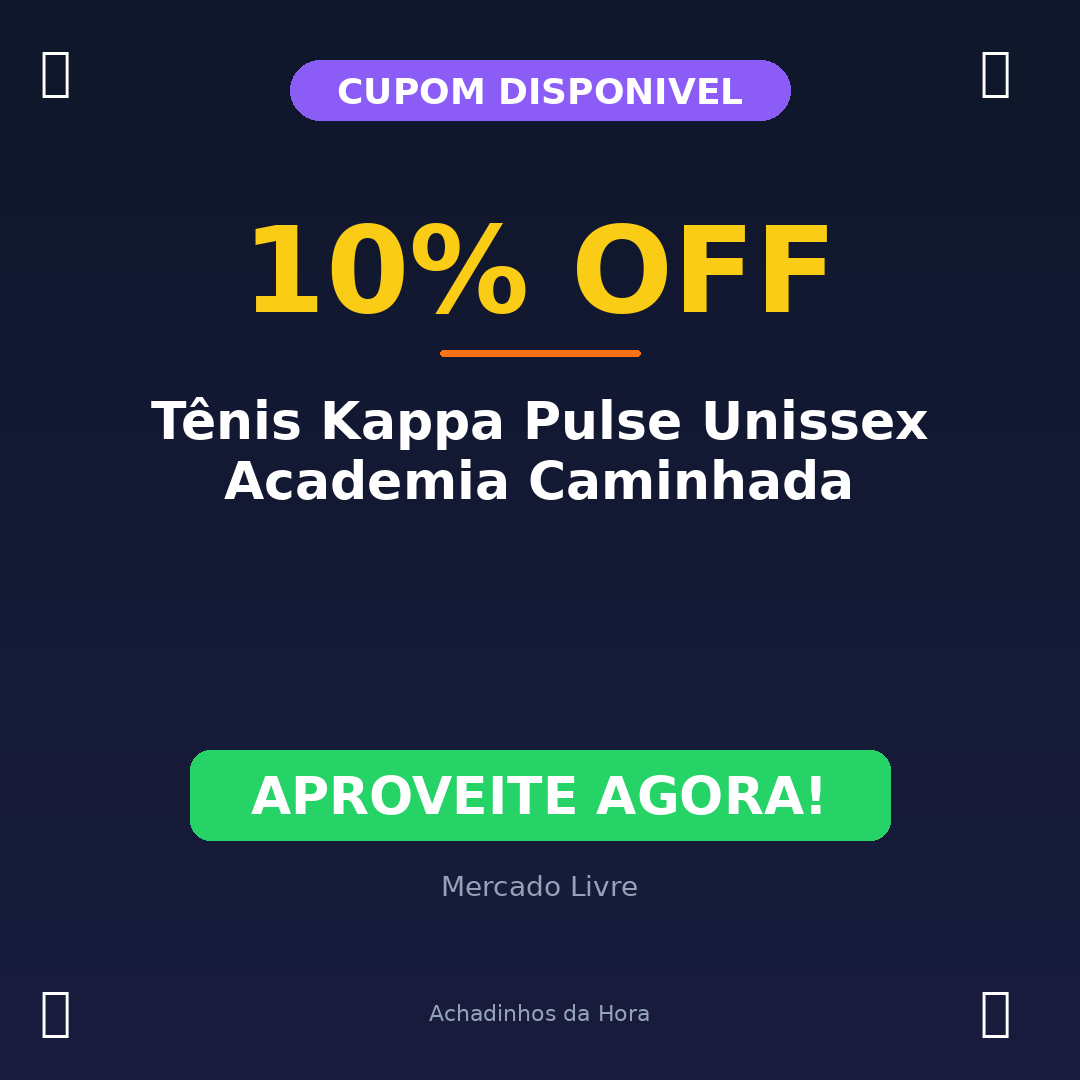 Tênis Kappa Pulse Unissex Academia Caminhada