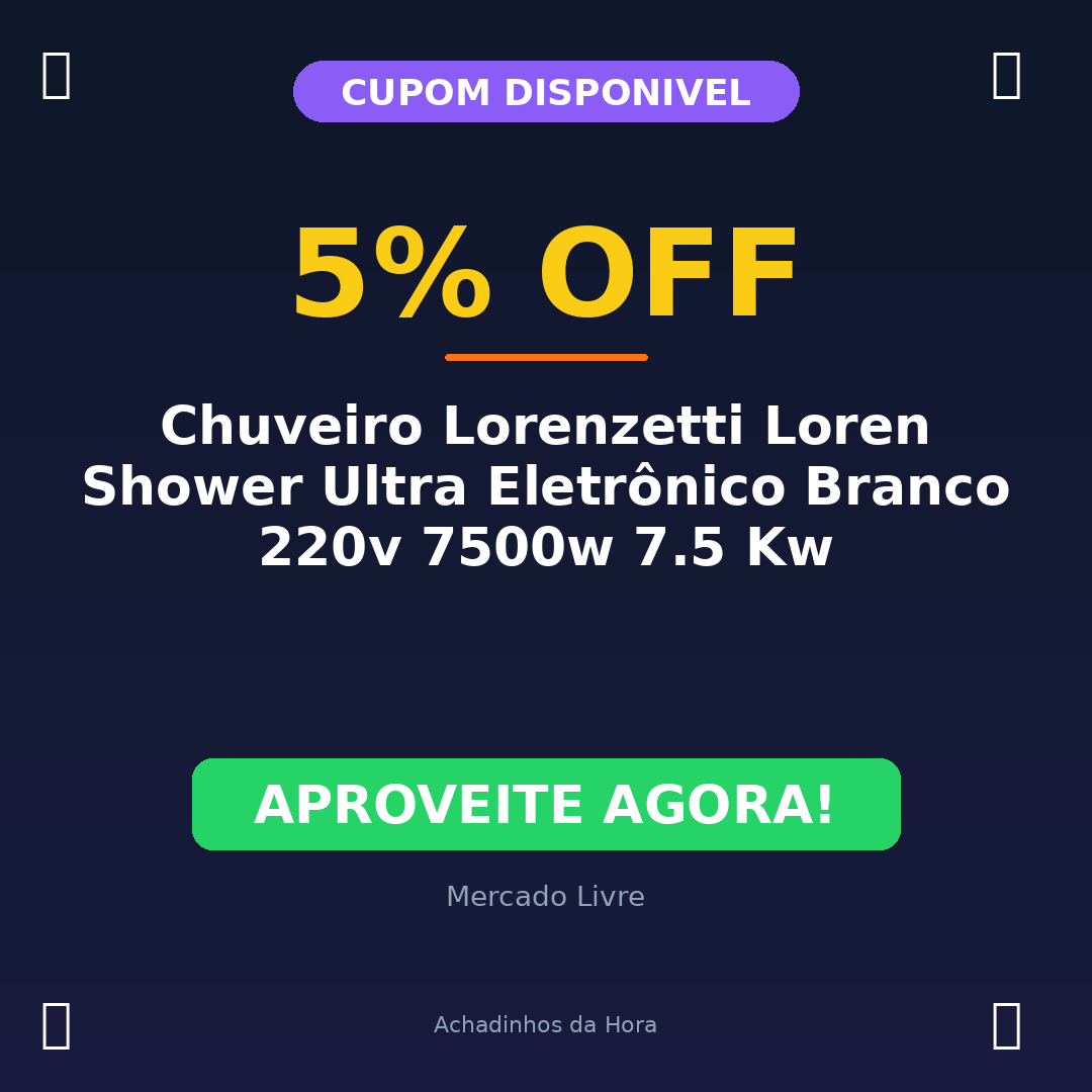Chuveiro Lorenzetti Loren Shower Ultra Eletrônico Branco 220v 7500w 7.5 Kw