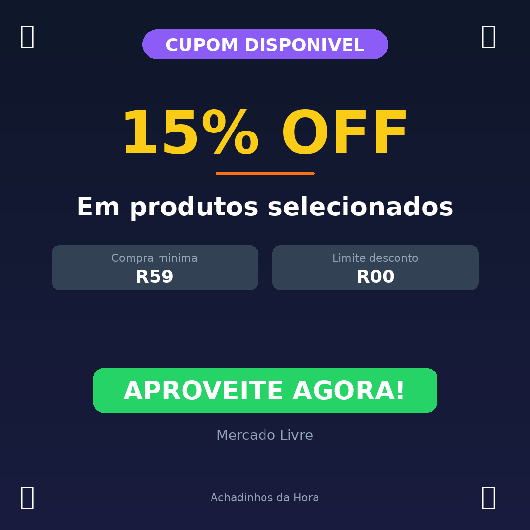 Em produtos selecionados