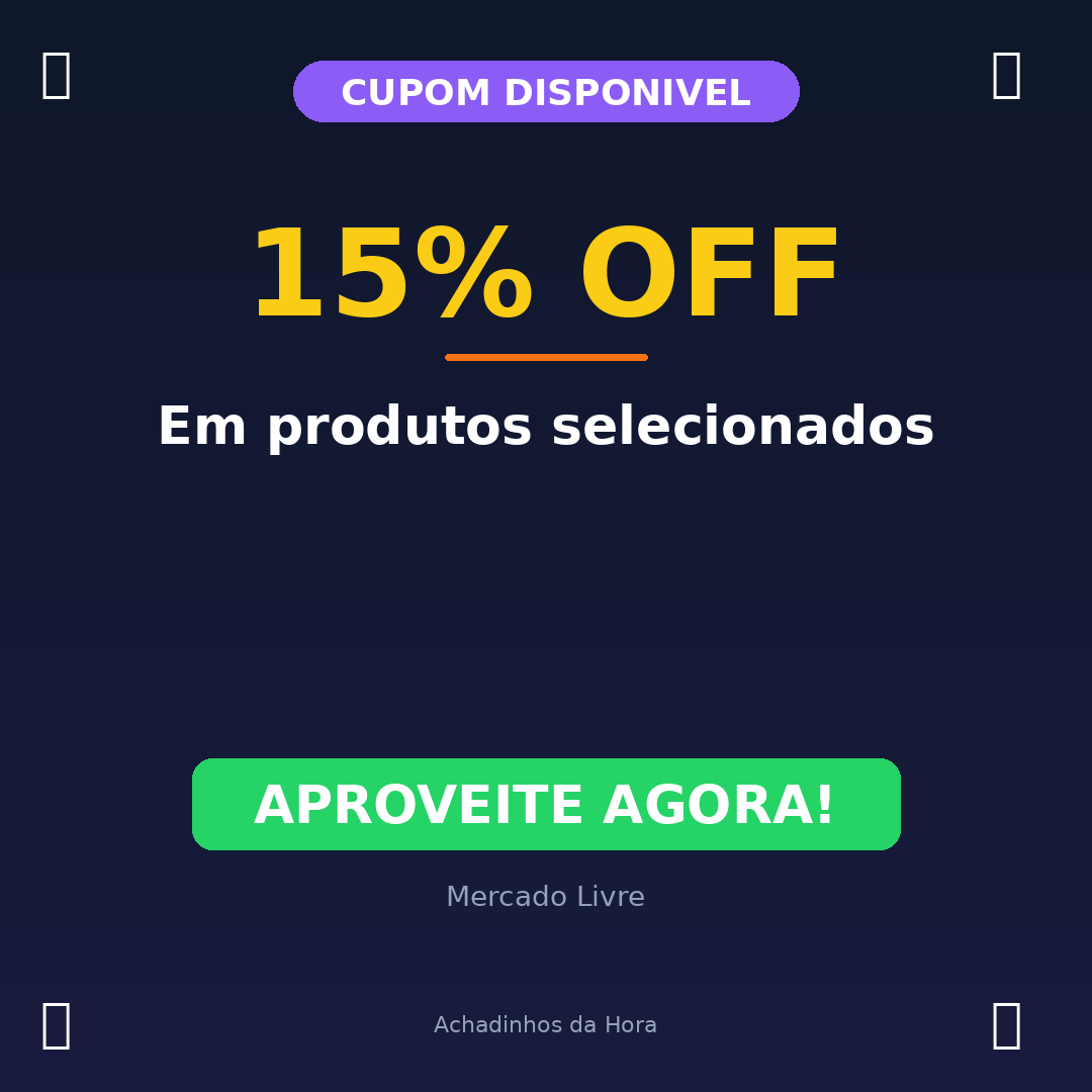 Em produtos selecionados