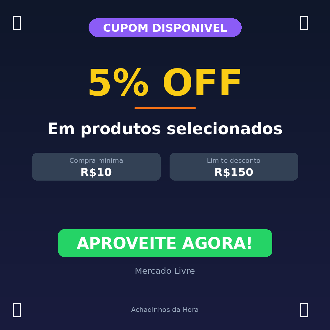 Em produtos selecionados